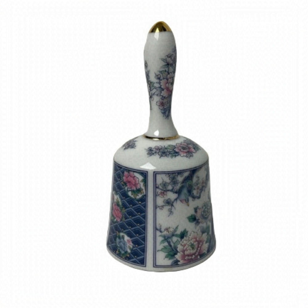 Vintage Bell Porcelain Floral & Blue Bird